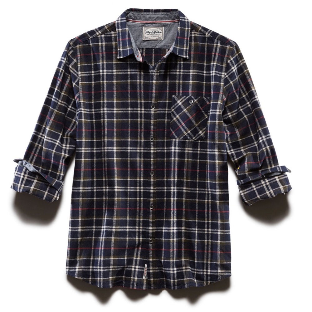 NWT Flag & Anthem Men’s Rosholt Flannel Shirt sz XXL - Dark Navy
